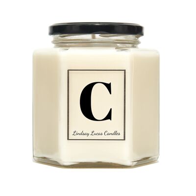 Letter C Alphabet Scented Candle