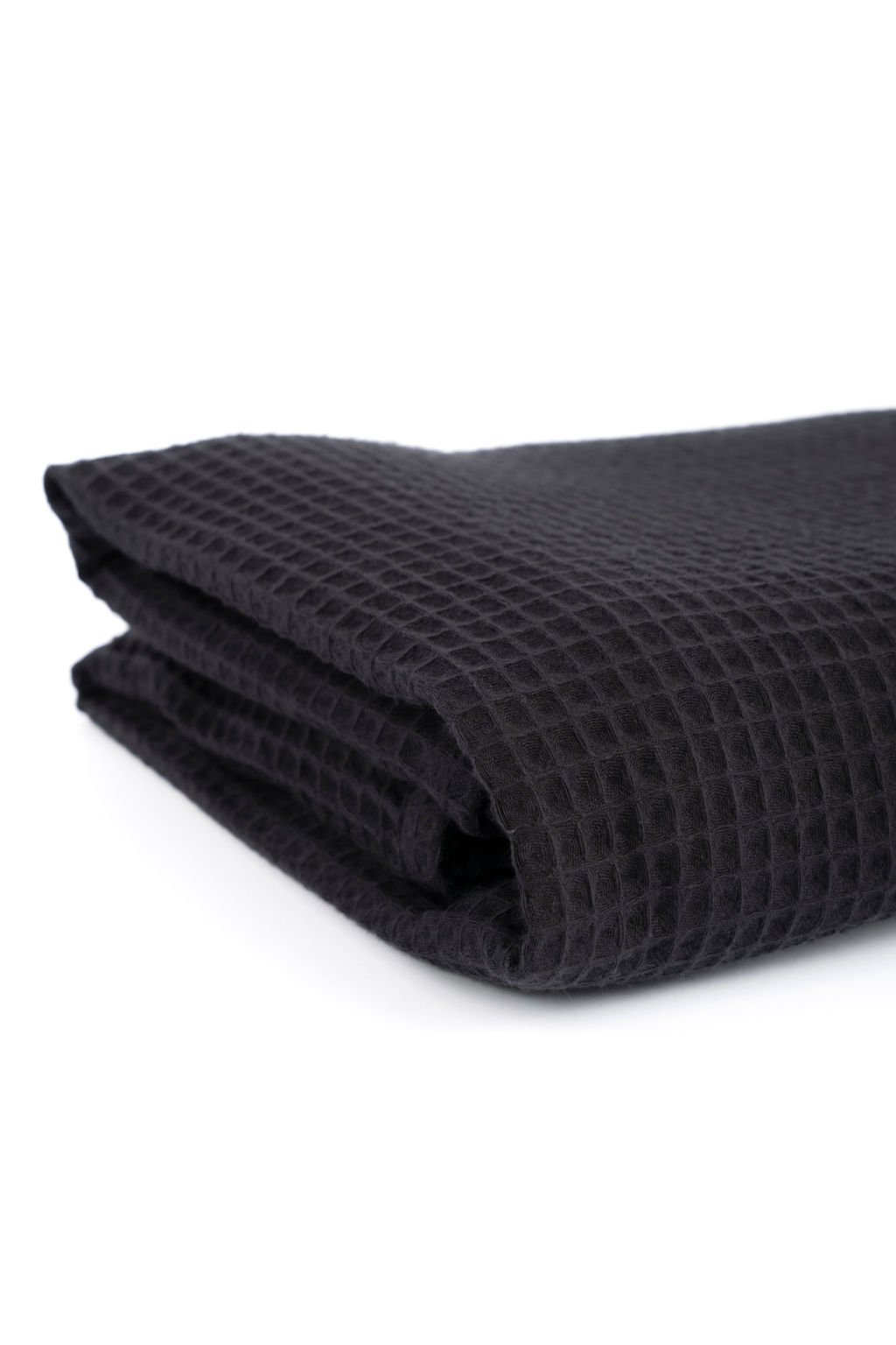 Black cotton big bath towel - very absorbent and quick dry 140x80cm waffle towel