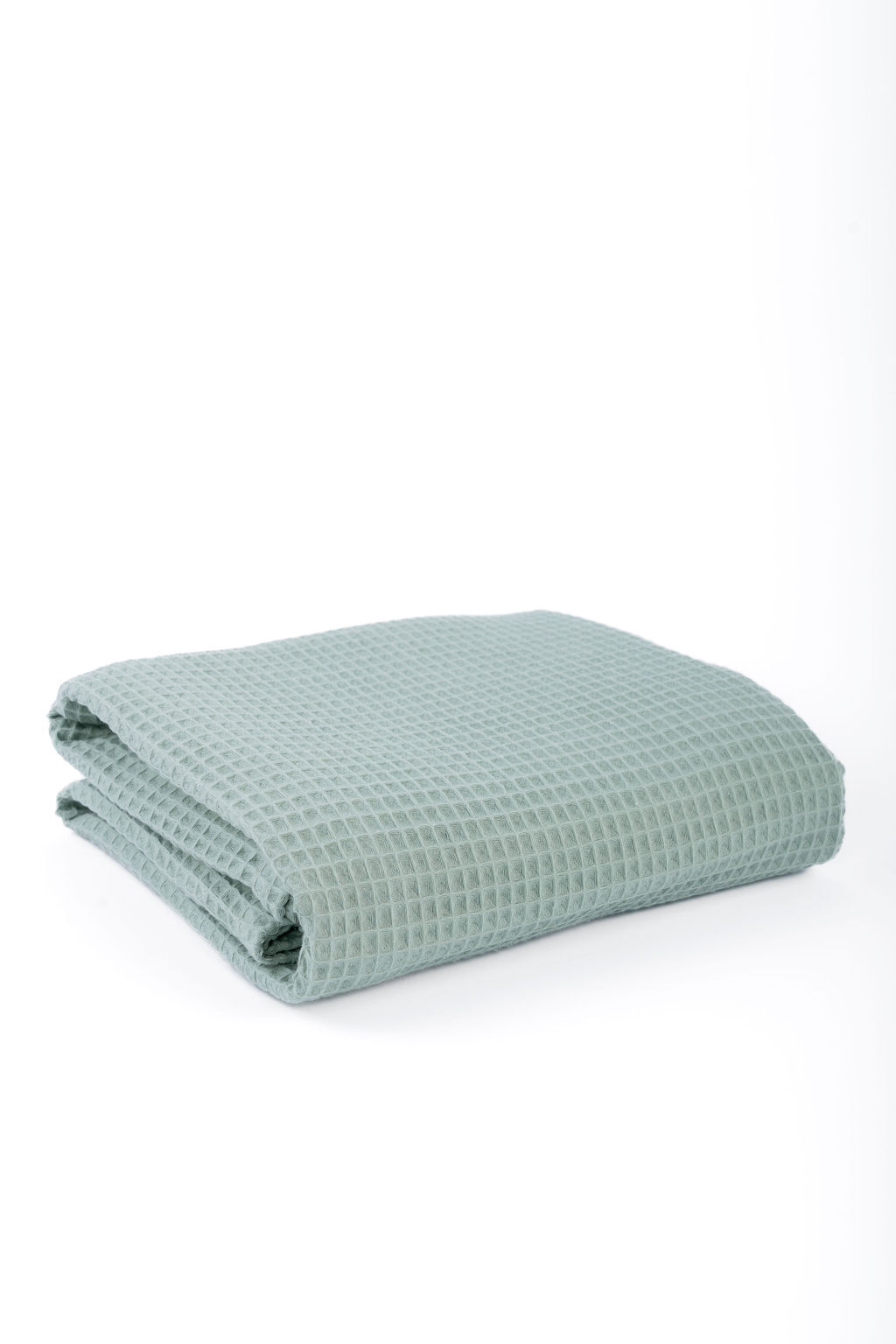 Sage green bath waffle towel - good absorbent and quick dray, 140x80cm cotton towel