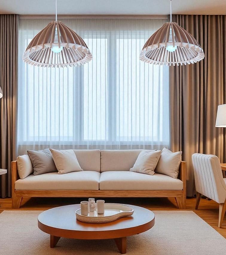 Handmade Wooden Pendant Lamp – Scandinavian Design – Modern Interior Lighting