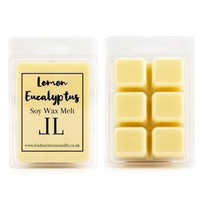 Scented Soy Wax Melts In LEMON EUCALYPTUS Scent - Made with Essential Oils