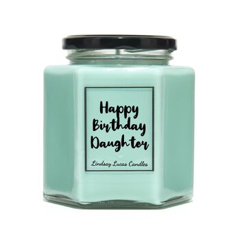 Joyeux anniversaire fils/fille bougie parfumée personnalisée, bougies de soja végétaliennes personnalisées 3