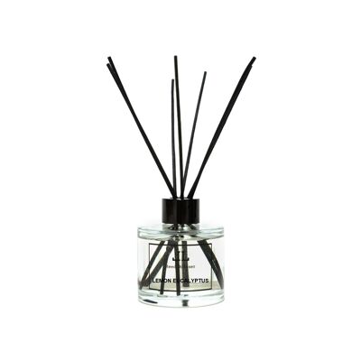 Flacon diffuseur à roseaux eucalyptus citron avec bâtonnets, parfum de maison naturel parfumé frais, huiles essentielles