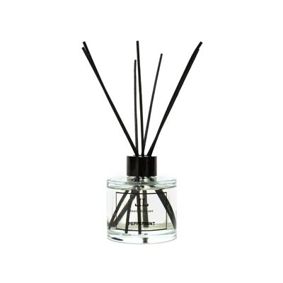 Peppermint REED DIFFUSER Bottle With Sticks, Reed Oil Diffuser, Mint Scent Essential Oil, Natural Home Fragrance