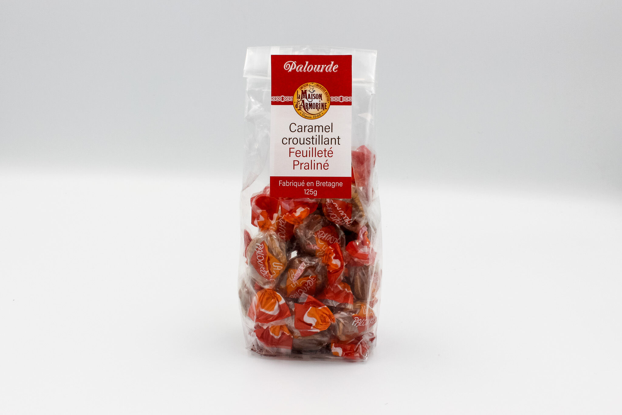 Crispy praline puff pastry caramel candies - 125g bag - La Palourde