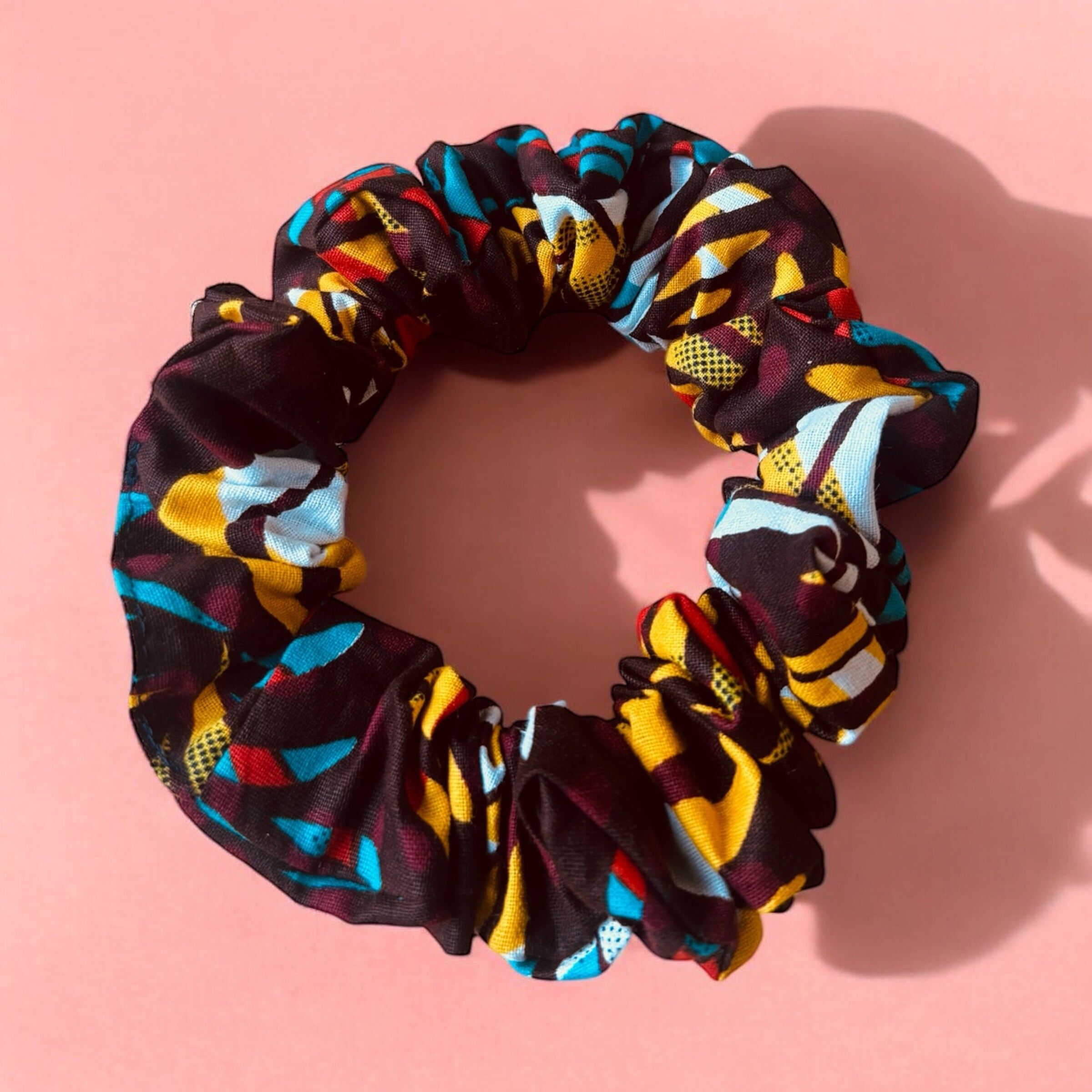 African print Scrunchie - Hair Accessories - Brown mix