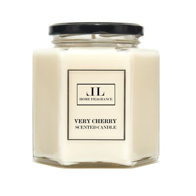 Cherry Scented Soy Wax Candles, Fruity Natural Vegan Candle