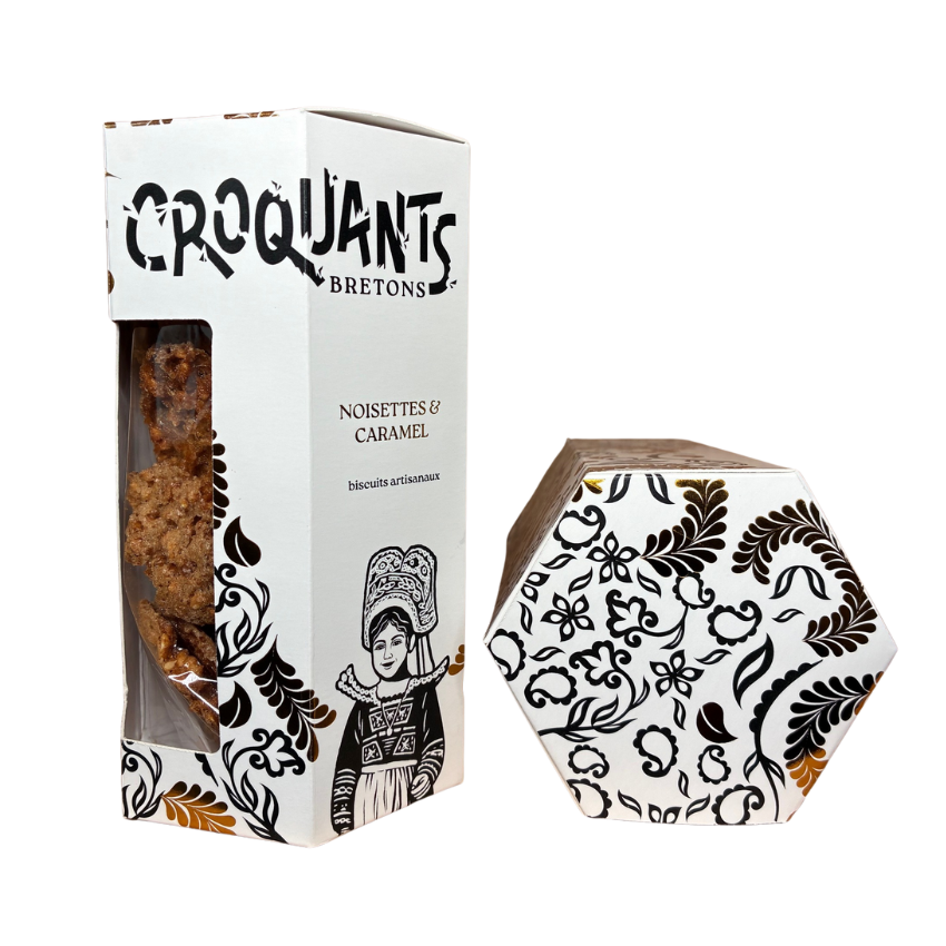 100g box - Hazelnut & caramel crunchies - Silver medal, Epicures Prize 2026
