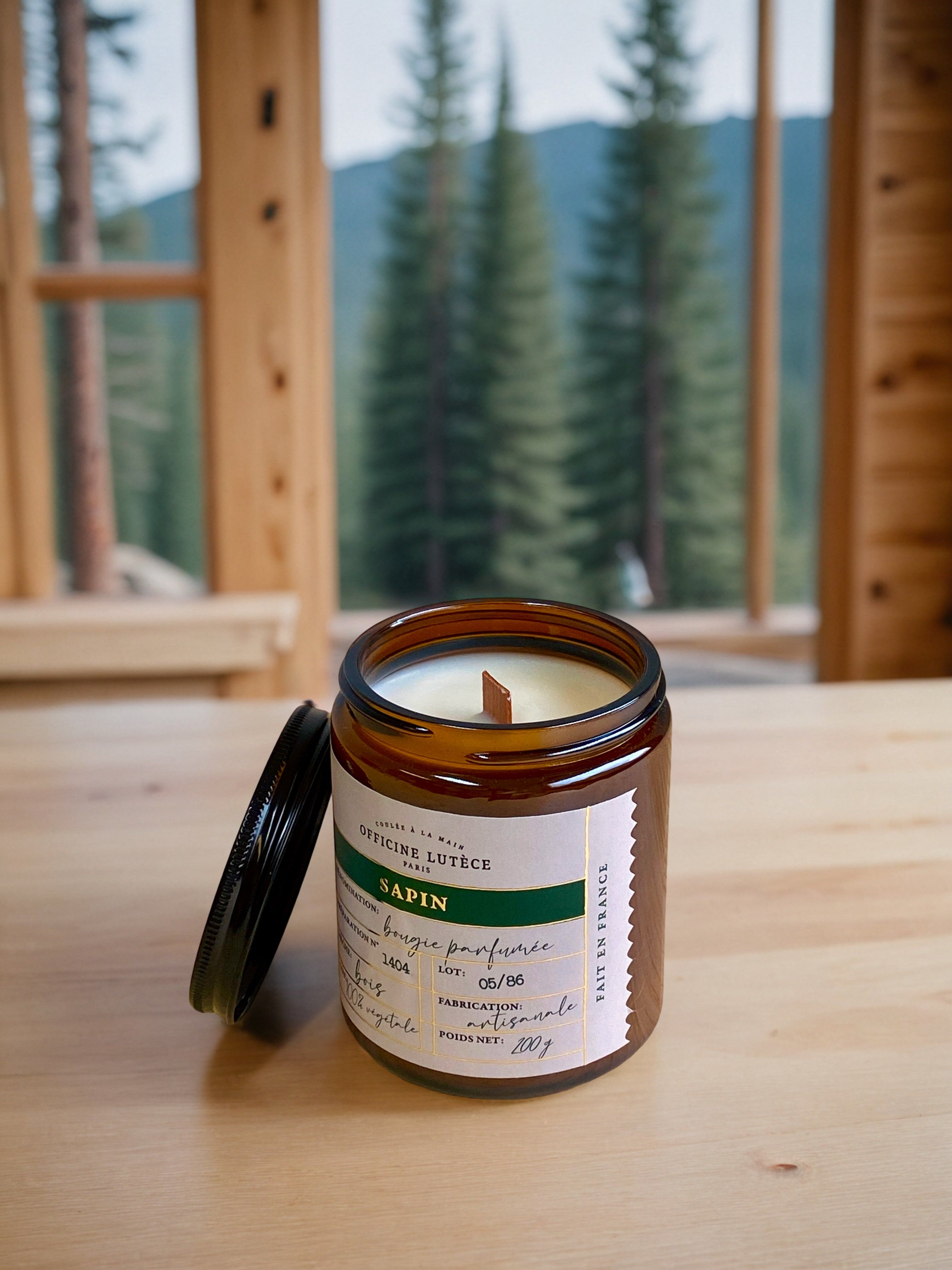 Christmas tree scented candle