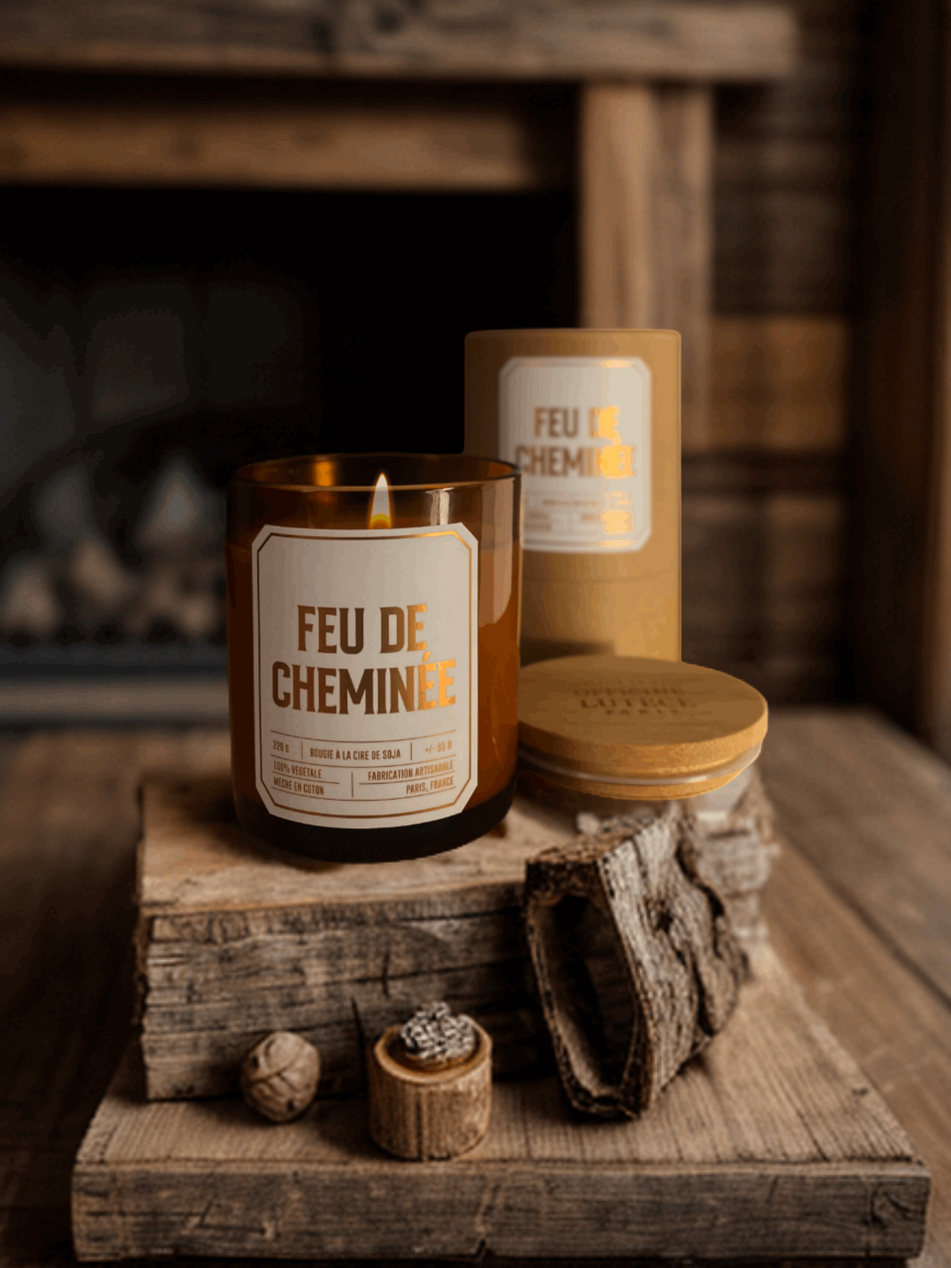 Fireplace Scented Candle