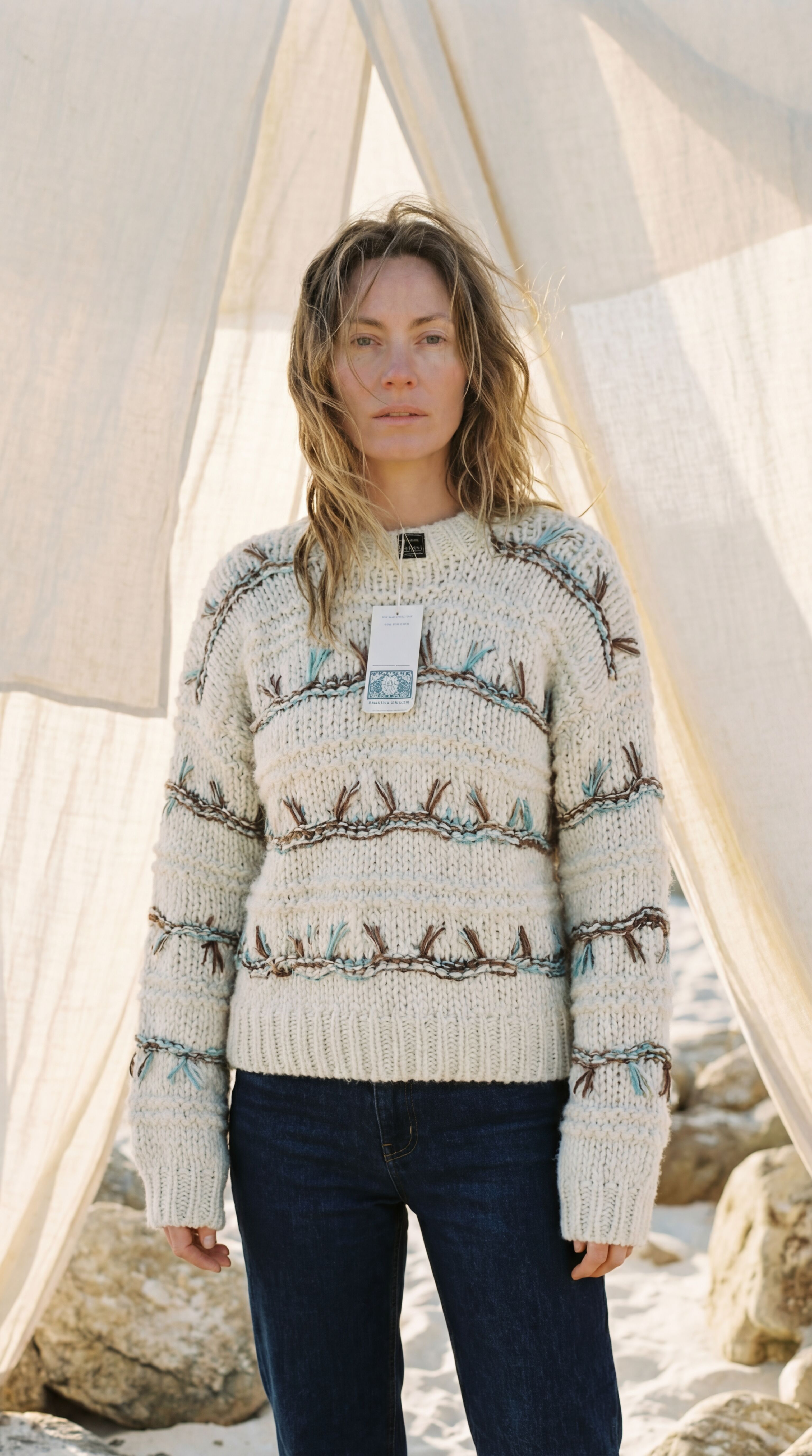 Cashmere Wool Jumper - Chunky Boho Knit Sweater Pullover