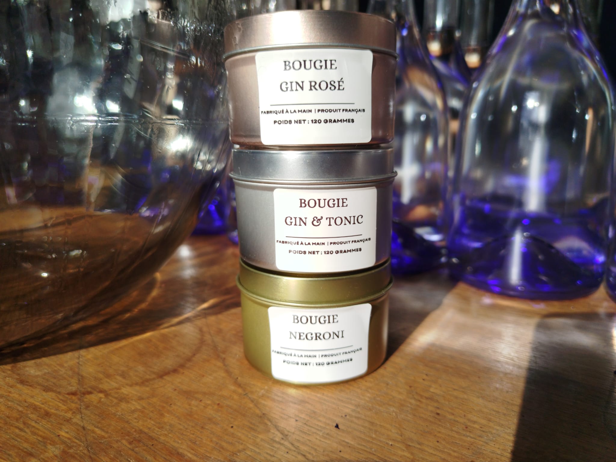 Gin-scented candles