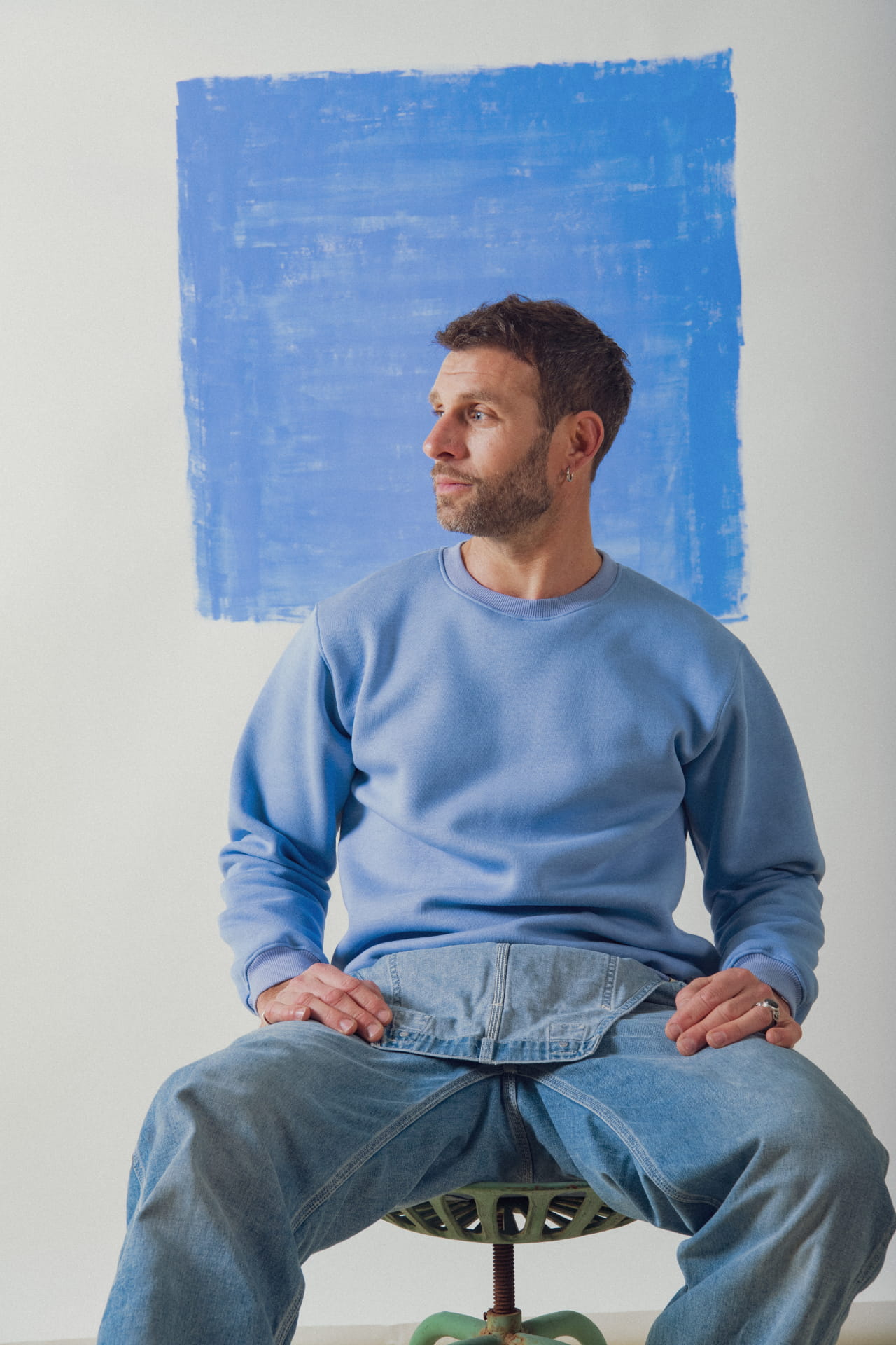 Herren-Sweatshirt – Vista Blau