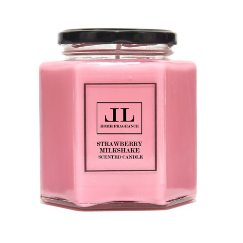 Strawberry Scented Soy Candle, Fruity Scent, Pink Candles