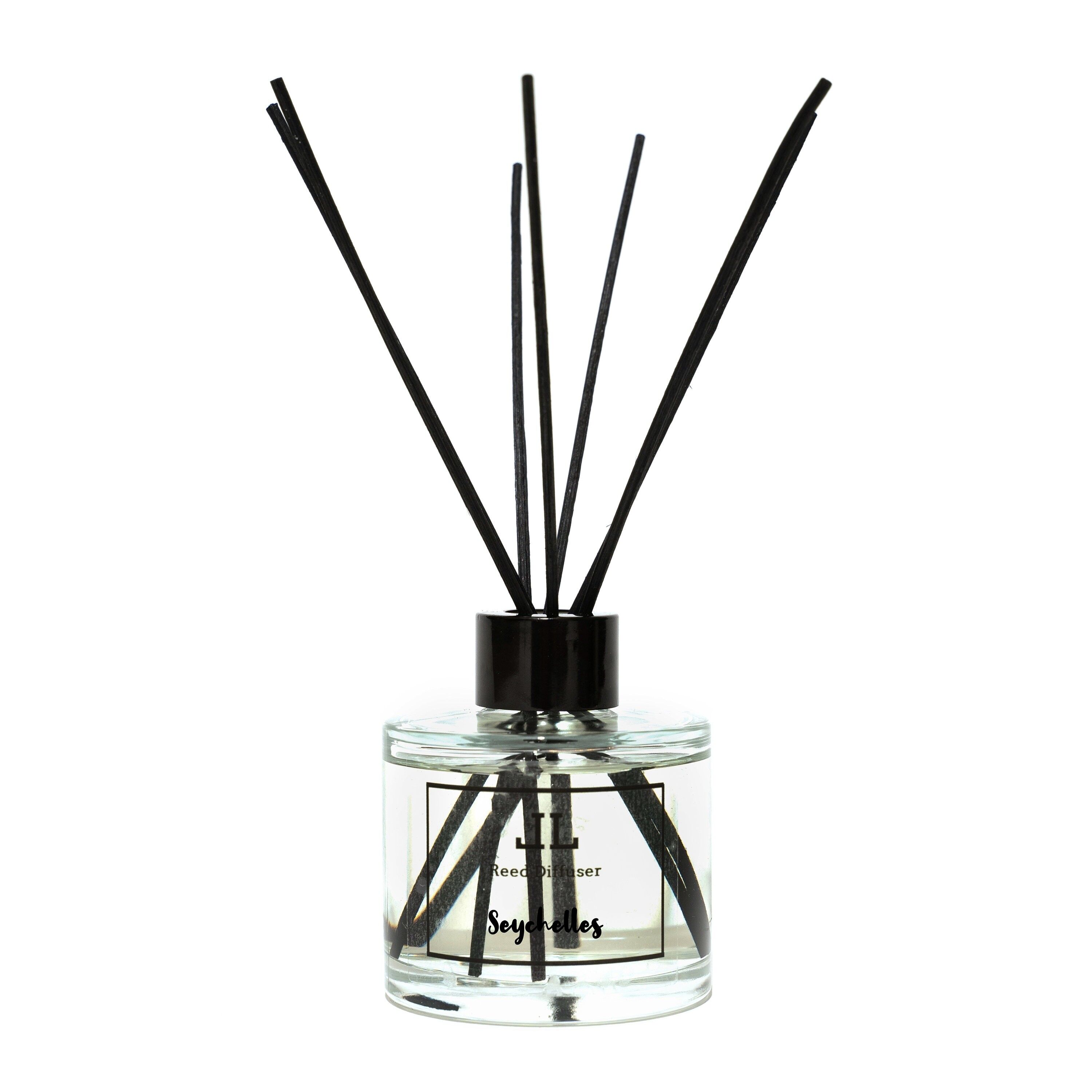 Seychelles REED DIFFUSER Bottiglia Con Bastoncini, Fragranza Per La Casa Al Profumo Di Primavera