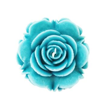 Grande bougie pilier, Bougie pilier Turquoise, Bougie non parfumée, Grande bougie, Bougie florale, Bougie en forme, Bougie fabriquée à la main, Bougie pilier 3