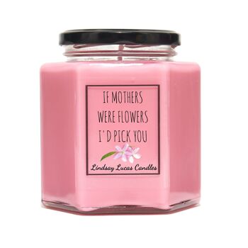 Cadeau sentimental pour maman Bougie parfumée "Si les mères étaient des fleurs, je vous choisirais" 2