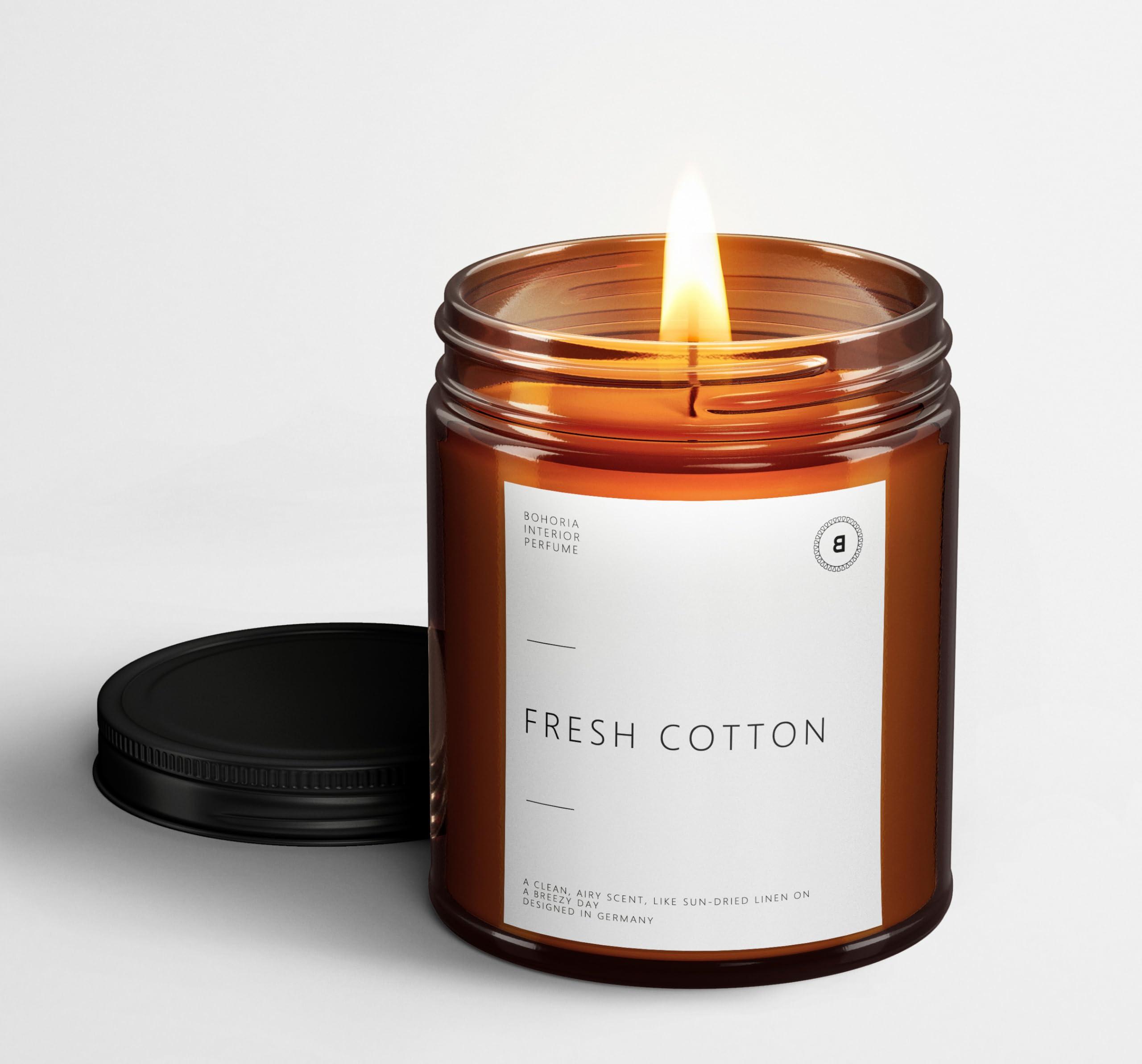 Fresh Cotton scented candle made from soy wax