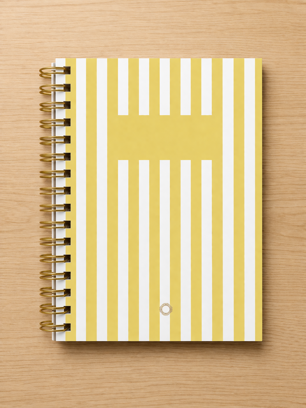 Yellow striped notebook - A5 - Spiral bound - Maison Paon Collection
