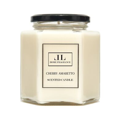 Cherry Amaretto Scented Candle, Relaxing Soy Wax Natural Candles
