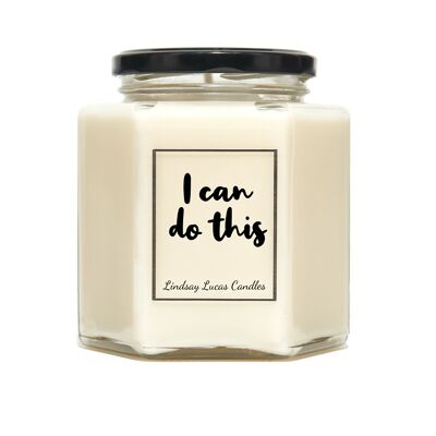 I Can Do This Scented Candle, Positive thinking, Affirmation, Law Of Attraction. Soy Vegan Candles