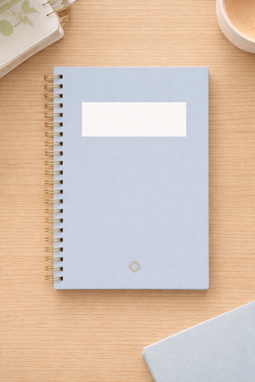 Blue laid notebook - A5 - Spiral - Maison Paon Collection