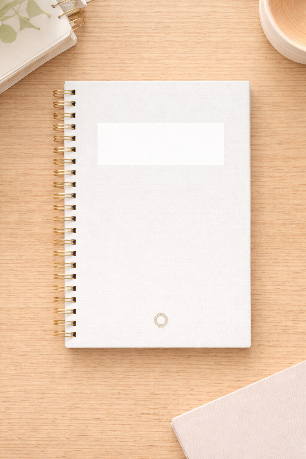 Plain gray laid notebook - A5 - Spiral - Maison Paon Collection