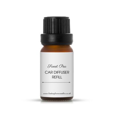 Recarga de aceite de guisante dulce para ambientador de coche, recarga de difusor de coche, aroma de perfume de coche, motor, natural, vegano, respetuoso con el medio ambiente