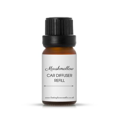 Recarga de aceite de malvavisco para ambientador de coche, recarga de difusor de coche, aroma de perfume de coche, motor, natural, vegano, respetuoso con el medio ambiente