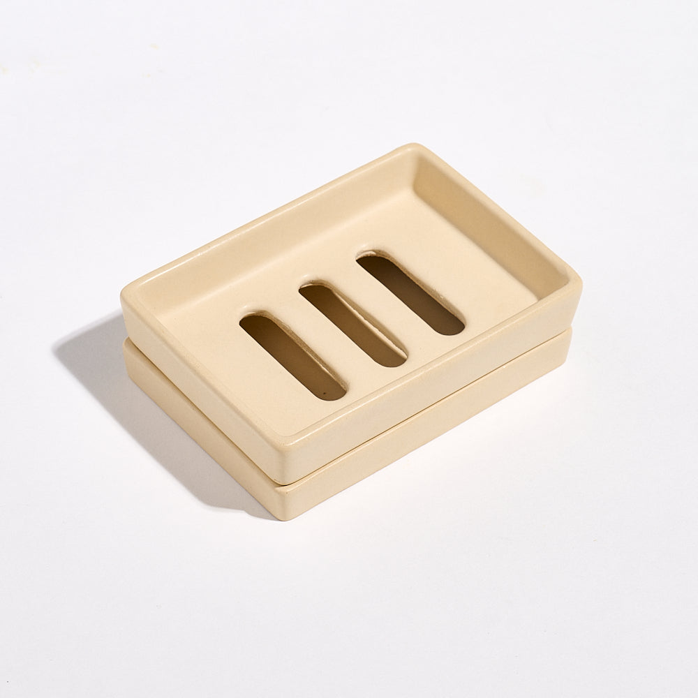 Yellow Sandstone | Jesmonite Soap Dish With Tray