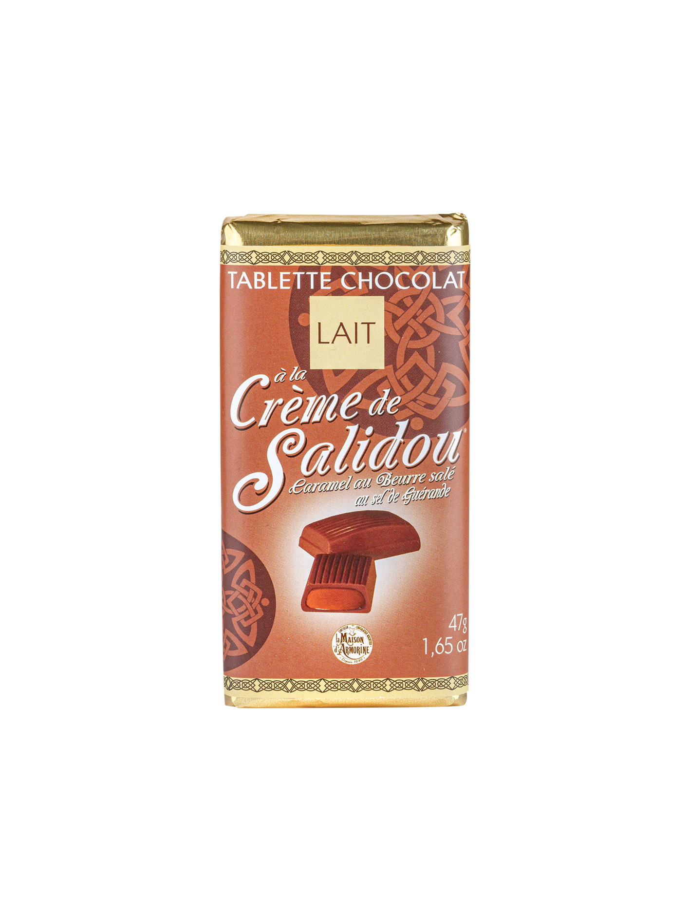 Mini milk chocolate tablets filled with salted caramel cream - 47g