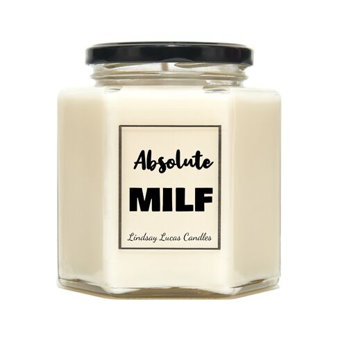 Funny Mothers Day Gift - ABSOLUTE MILF Scented Candle. Gift For Her