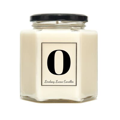 Letter O Alphabet Scented Candle