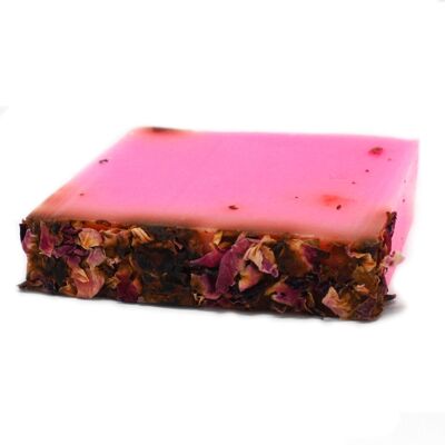 Rose And Rose Petals Slice Of Soap Soap, Bar Of Soap, Soap Loaf, Hand Made Soap