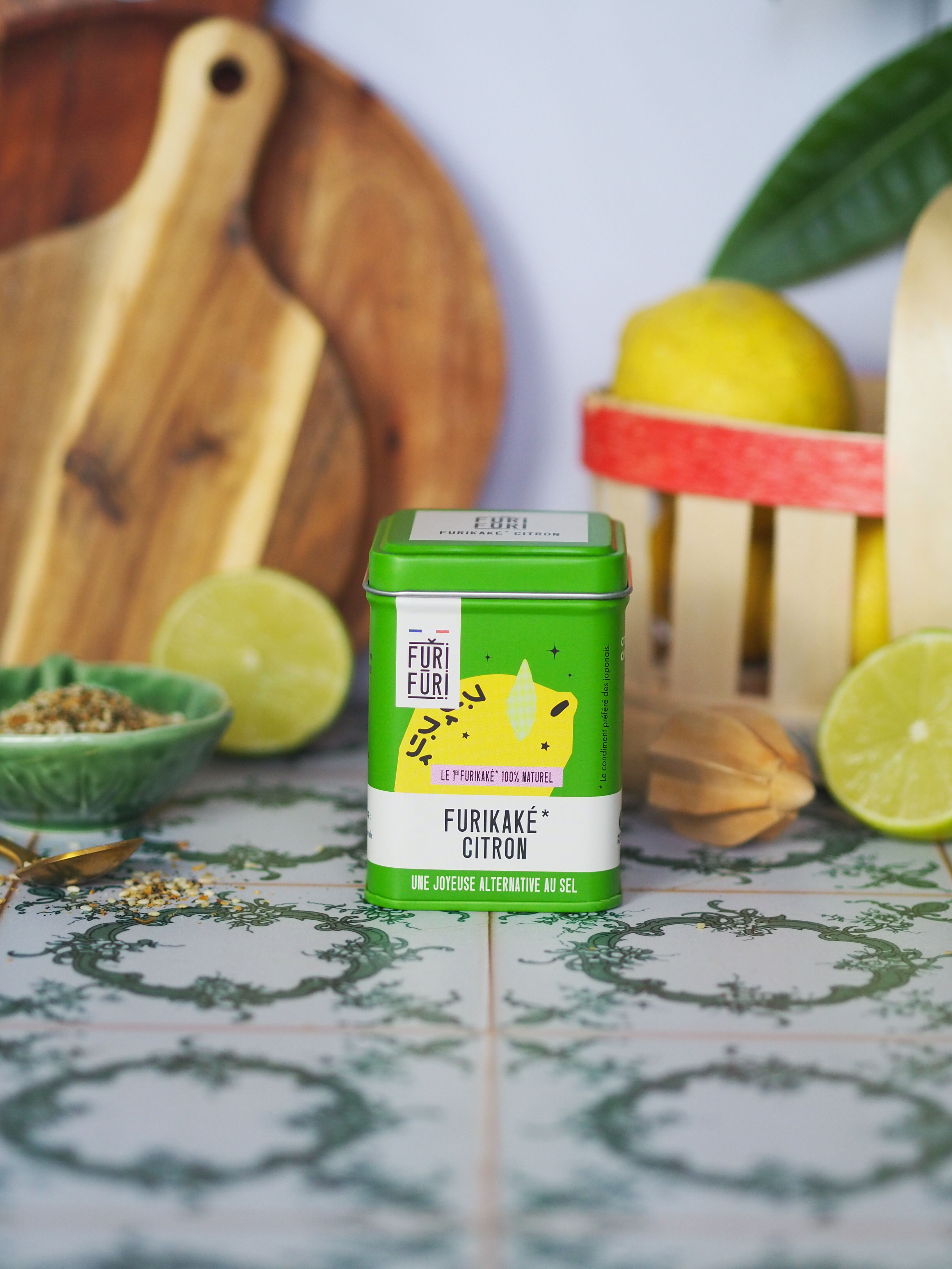 POT FURIKAKÉ CITRON 80g - Alternative au sel - Condiment sésame & algues