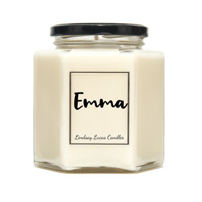 Custom Name Scented Candle, Personalised Vegan Soy Candles