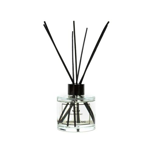 Birthday Cake REED DIFFUSER Bottle With Sticks, Vanilla Buttercream Scented Home Fragrance, Birthday Gift/Present