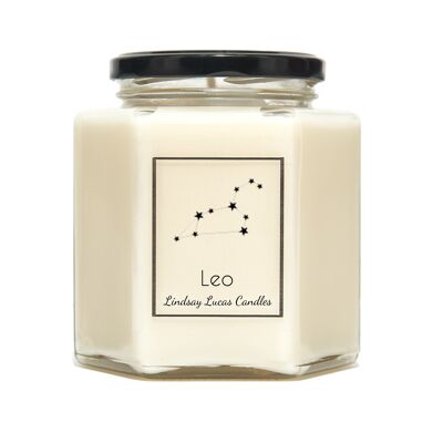 Leo Star Sign SCENTED CANDLE, Zodiac Constellation Astrology Gift, Horoscope Birthday Candles Astronomy