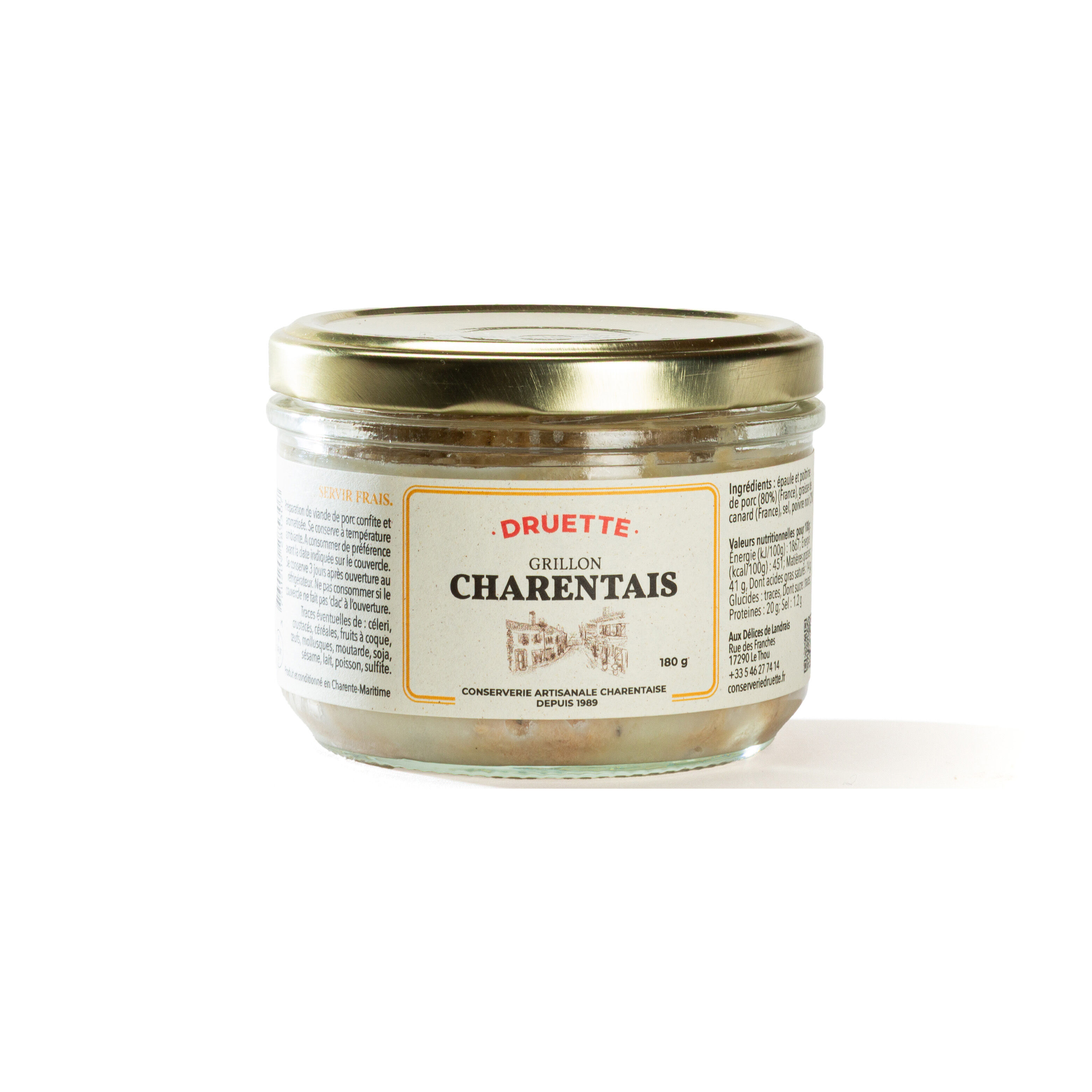 GRILLON CHARENTAIS SANS GLUTEN, 180G