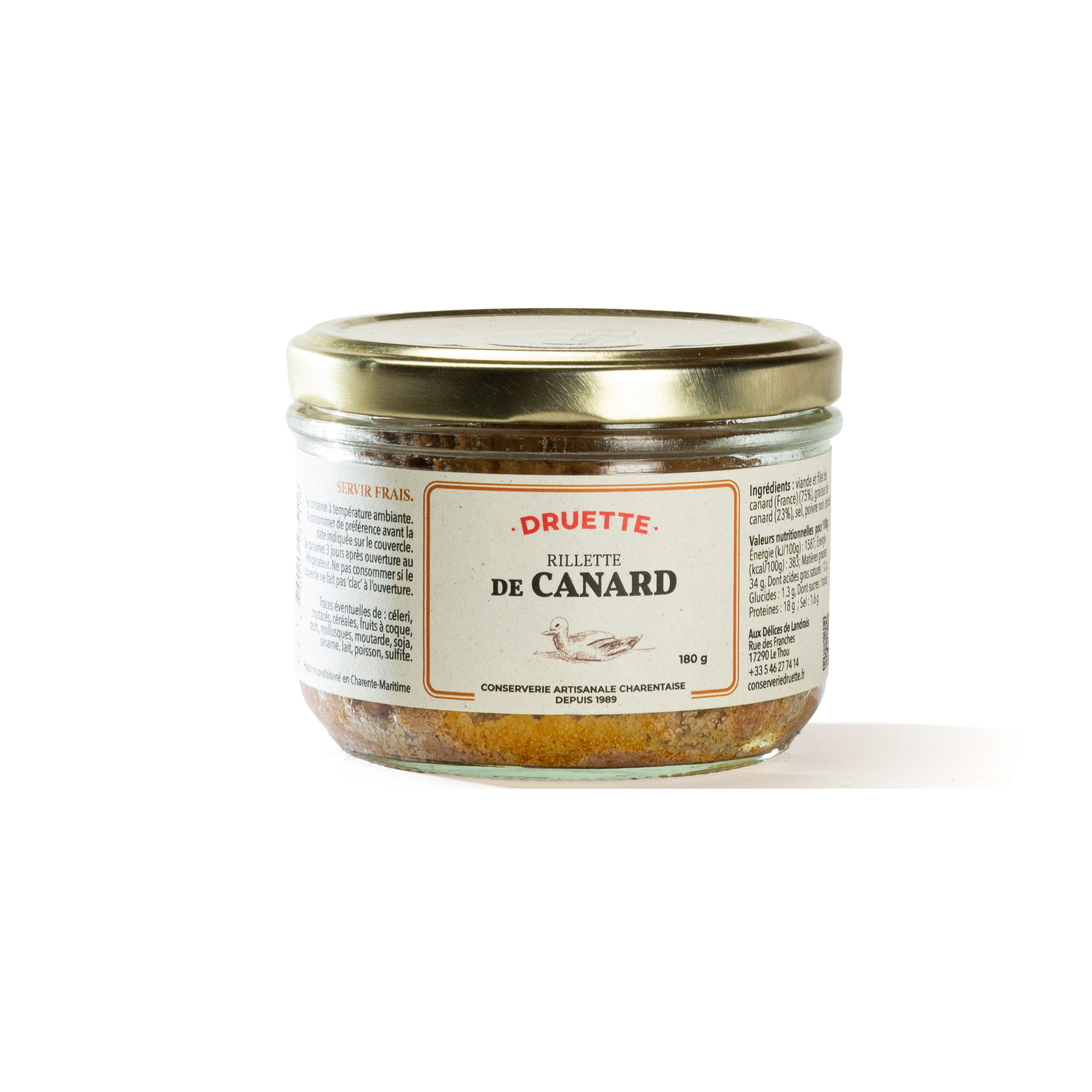 RILLETTES DE CANARD, 180 g