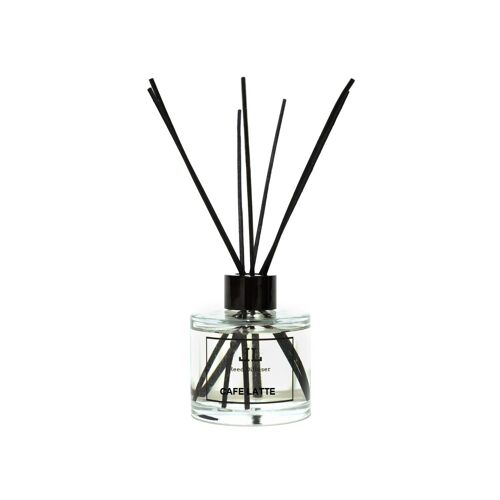 Cafe Latte REED DIFFUSER Bottle With Sticks, Strong Coffee Scented Home Fragrance