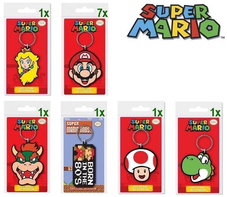 Porte-clés Super Mario 2D en PVC 6,5 x 12 cm  (12)