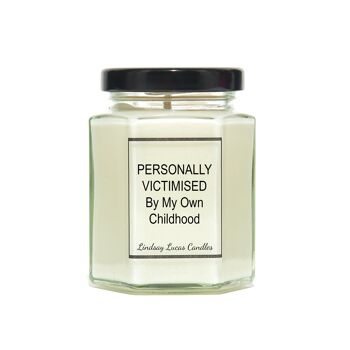 Personnellement victime de ma propre enfance bougie parfumée drôle, blagues, cadeau de Noël/anniversaire pour le meilleur ami 5