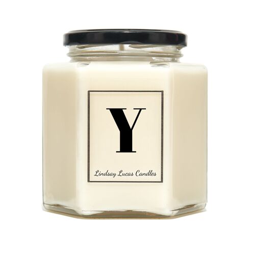 Letter Y Alphabet Scented Candle