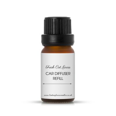 Recharge d'huile d'herbe fraîchement coupée pour assainisseur d'air de voiture, recharge de diffuseur de voiture, parfum/parfum/odeur de voiture, moteur, naturel, végétalien, écologique