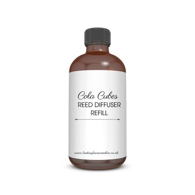 Cola Cubes Duftöl-Nachfüllung für Reed-Diffusor, Duftauffüllung, Raumduft, starker Duft, Lufterfrischer, Raumduft, Diffusor-Flüssigkeit