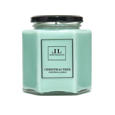 Vela perfumada natural de la cera de la soja del árbol de navidad, velas del invierno, regalo festivo de la Navidad