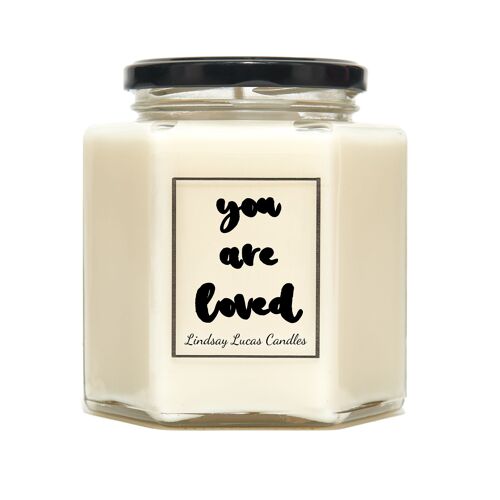 You Are Loved Scented Candle, Gift For Loved One, Gift To Cheer Someone Up, Gift For Girlfriend/Boyfriend/Friend