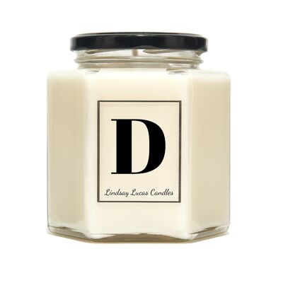 Letter D Alphabet Scented Candle