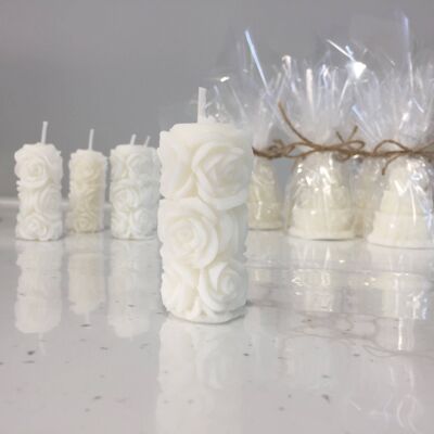 Wedding Favours, Candle Favours, Rose Candle, Mini Candles, Pillar Candles, Perfect Wedding favour, Wedding Gifts, Soy Wax Candle, Unscented